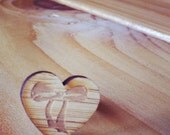 Cupid's Bow ring laser cut in bamboo adjustable