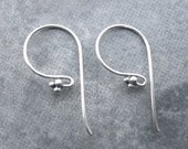 2 Bali Oxidized Sterling Silver Earwires With Ball - 24 x 12mm LOW SHIPPING
