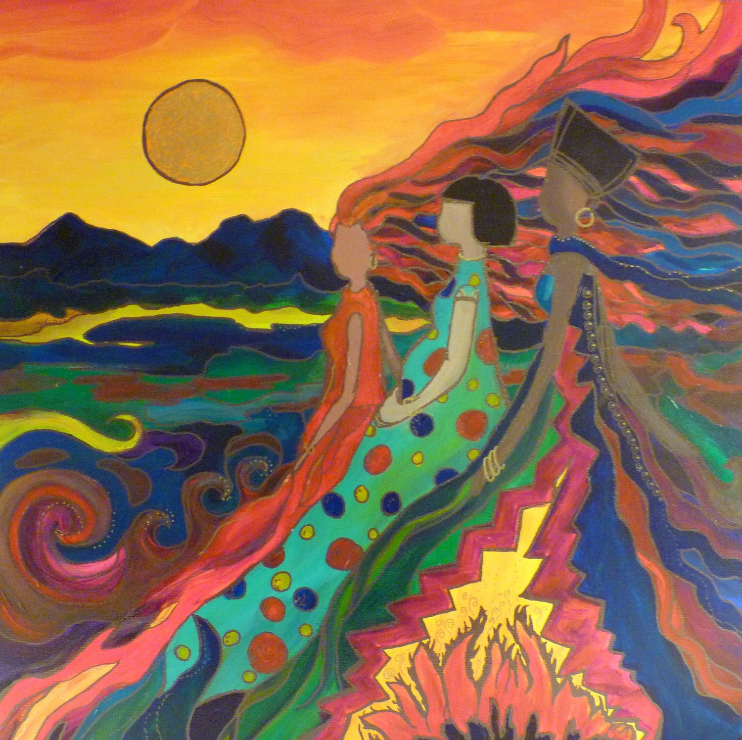 Women of Courage- Abstract Original Contemporary Painting Print
