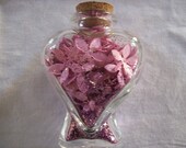 Glass Heart Lavender Candle Holder