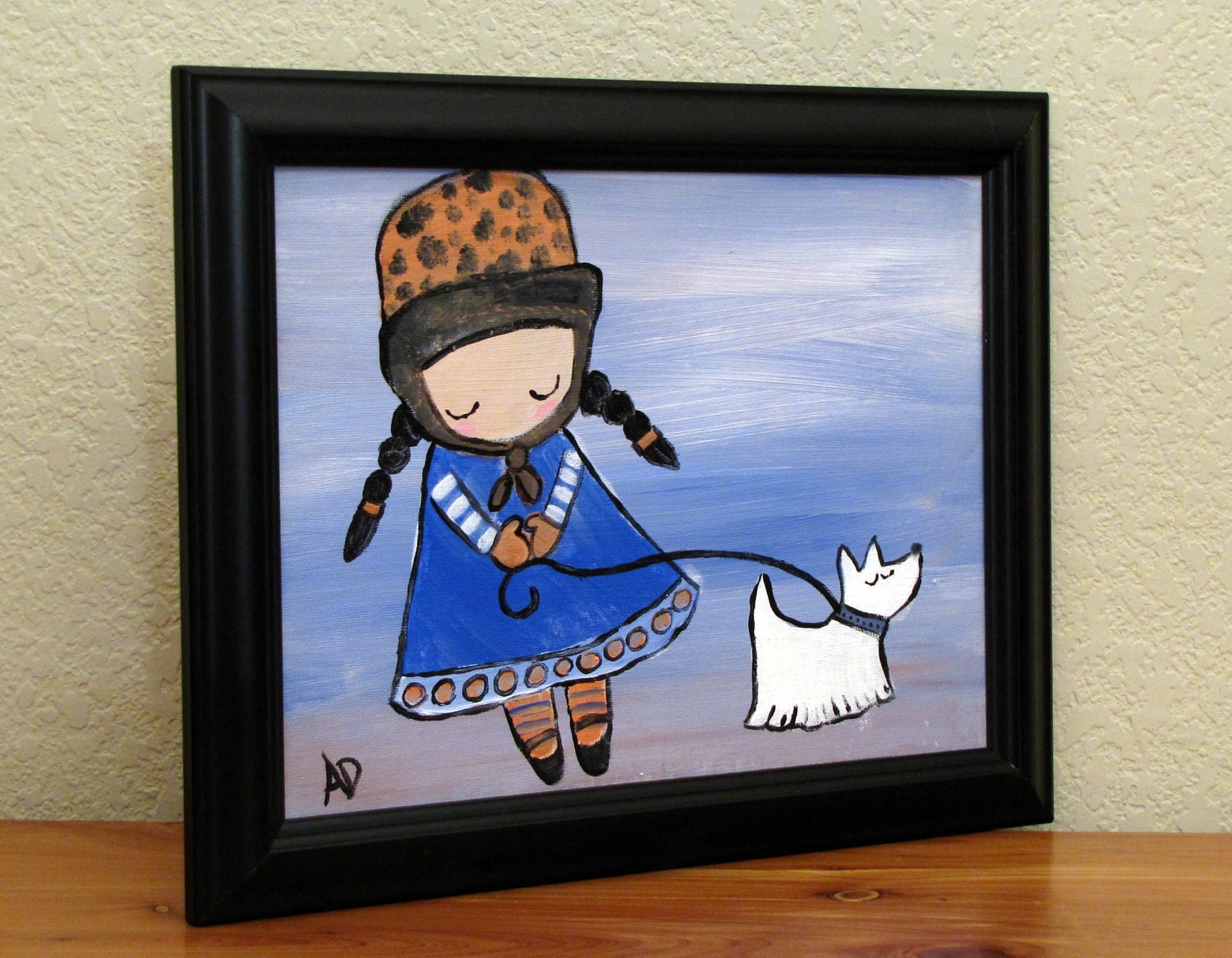 Kids Wall Decor, Original Whimsical Childrens Art 12 x 9, Artwork for Kids, Wall Art, Nursery Art, Kids Room