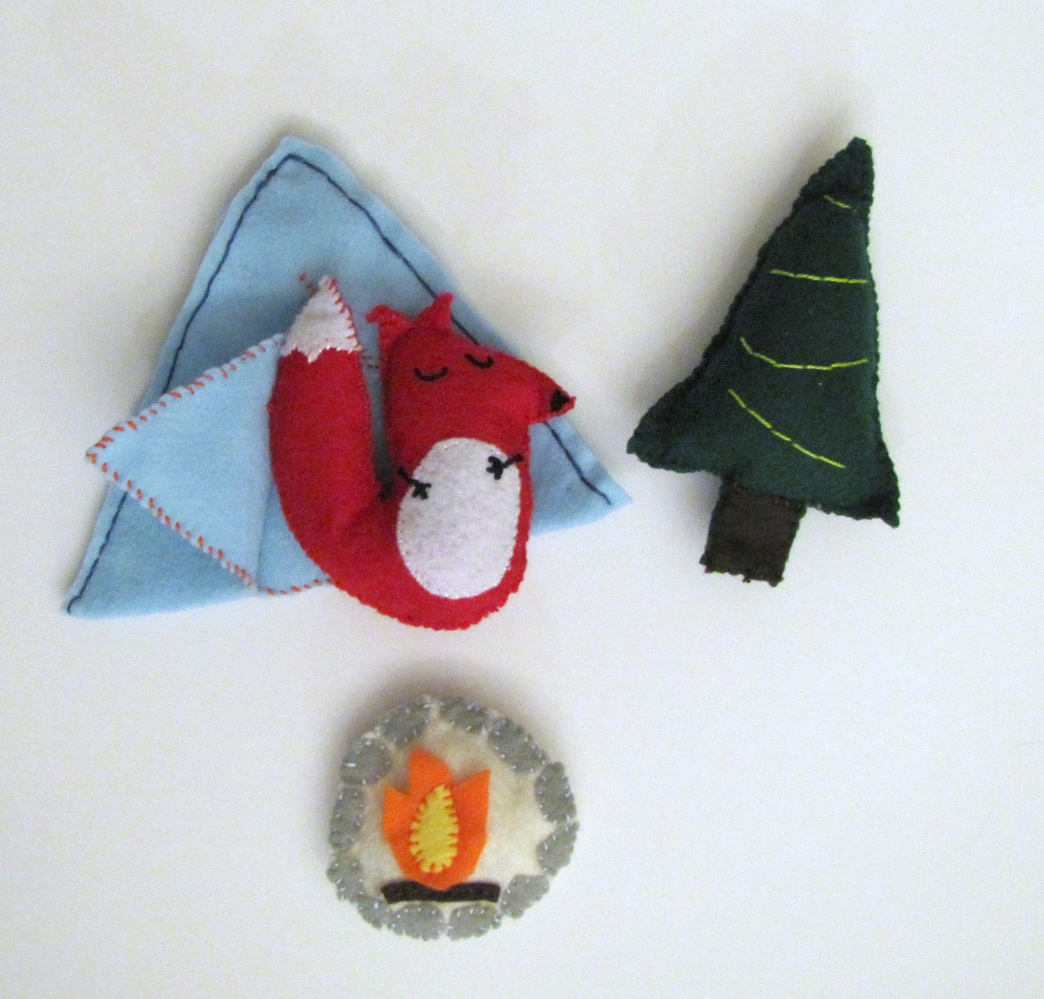 Plush Fox Woodland Camping Set, Whimsical Toy