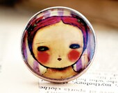 I Heart You - Original Handmade Brass Adjustable Round Ring Jewelry by Danita