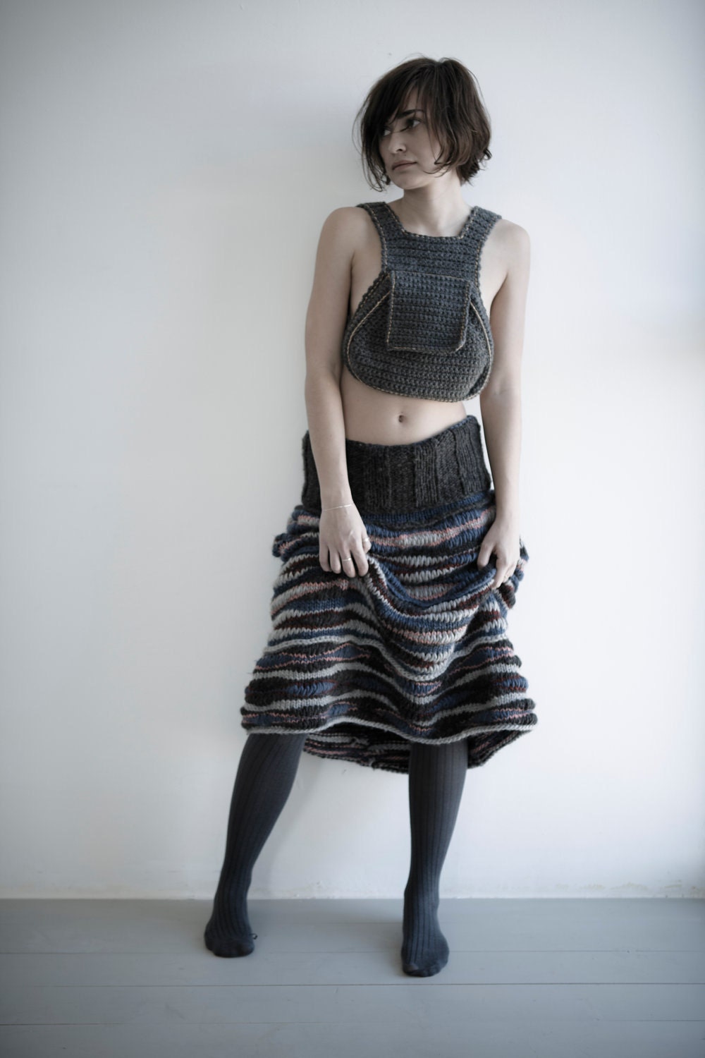 Wavy Wonders A-Line Skirt