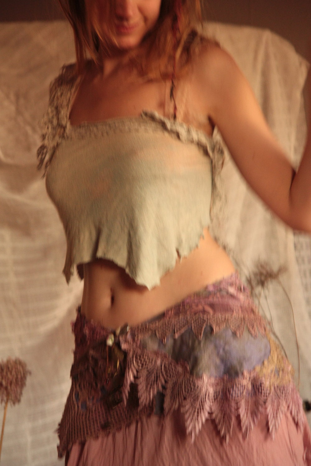 Sky dancer unique faerie clothing hand dyed one of a kind