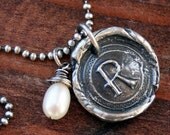 Waxing Poetic Style Old World Seal Necklace