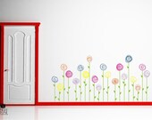 Flowers Wall Decals Doodle Flower Garden - Vinyl Wall Decals