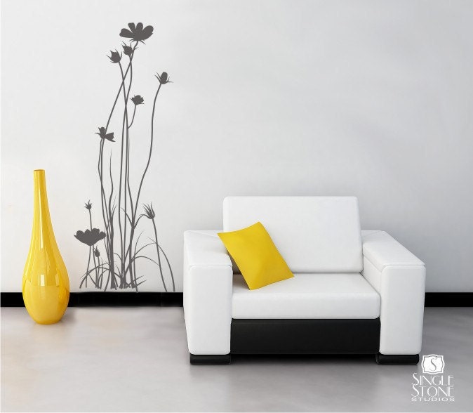 Daisy Flowers Wall Decal (Large) - Vinyl Wall Decals Stickers Art Graphics