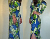 vintage 1960s dress sequin gown swirls by Anne Fogarty