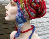 Season of the Shark- freeform crochet hat OOAK