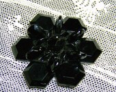Black Floral Broach