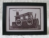 Lino Cut Tug Boat - 4 x 6 Image Size
