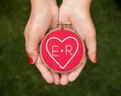 Valentine Edition Miniature Custom Heart Sampler- 3 inch hoop