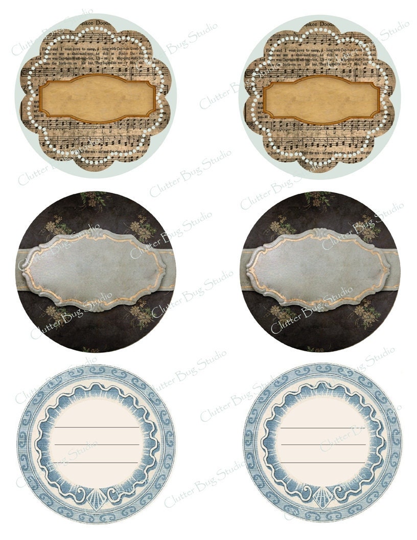 Custom Printed - 102 labels - Round Circle Self-Adhesive  Sticker Labels - 3 1/3 inch for your Empty Ribbon spools - Robin's Egg Blue