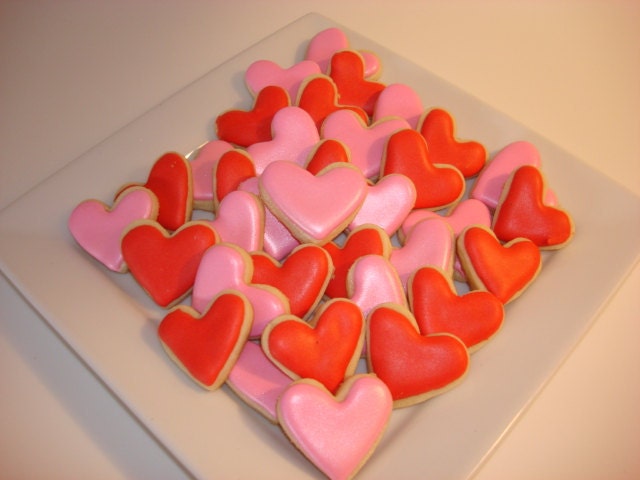 Bite Sized Valentine Heart cookies- 30 cookies