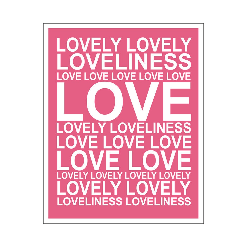 LOVELY LOVELINESS ... 11x14 poster print by Finny and Zook
