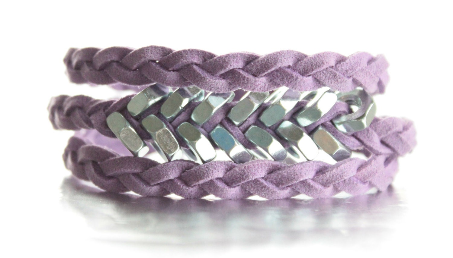 Silver Hex Wrap Bracelet