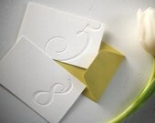 Letterpress Escort Cards - Swash Number Placecards