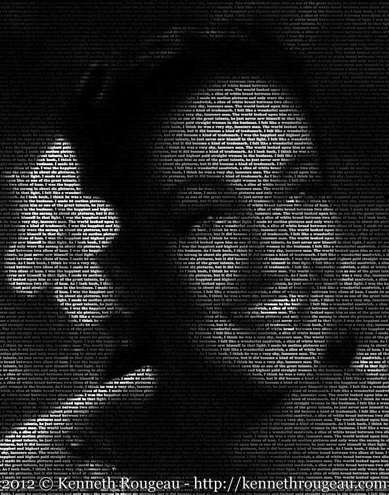 Dorothy Lamour - 11x14 Typographical Portrait Fine Art Print