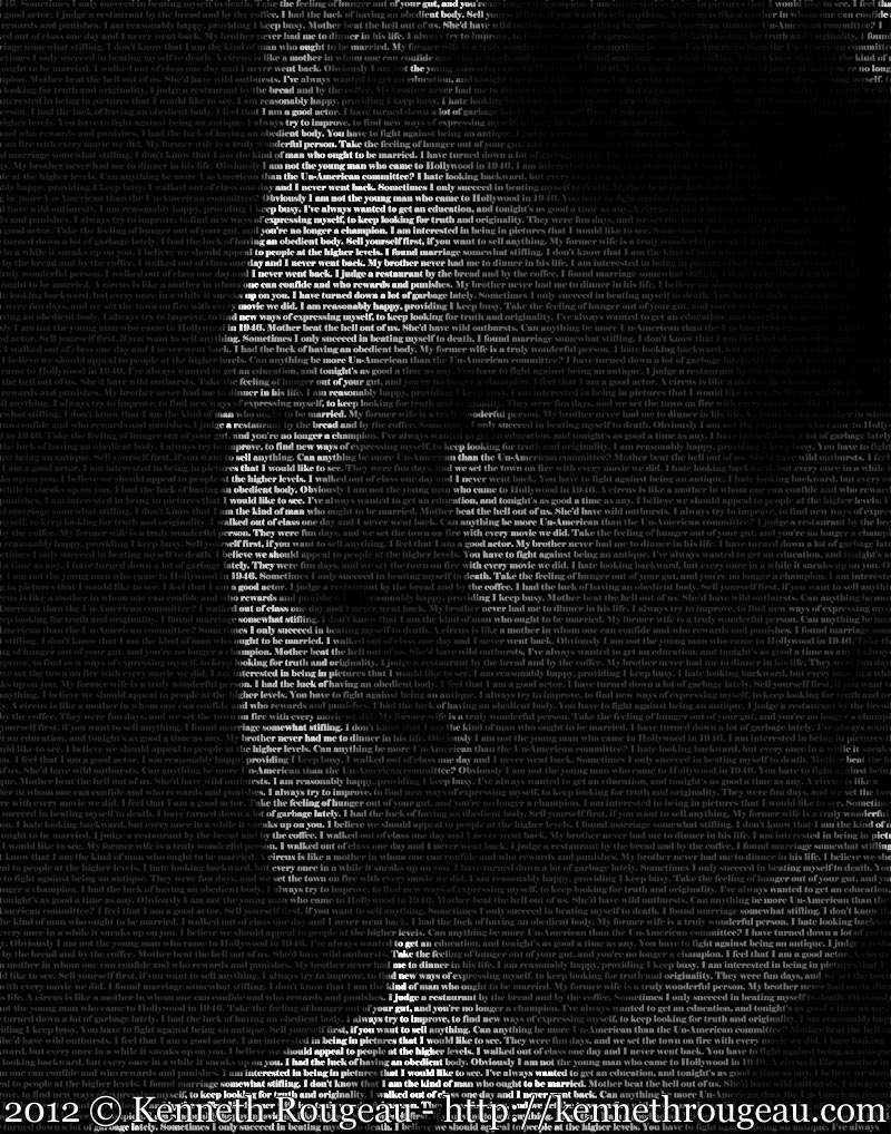 Burt Lancaster - 11x14 Typographical Portrait Fine Art Print