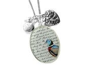 Never Give Up Cher Ami Brass Portrait Homing Pigeon Love Token Charm Necklace from Hoolala