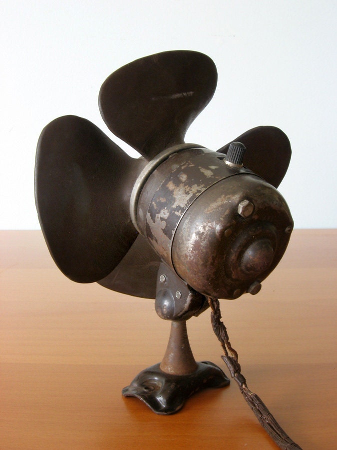 Vintage Rubber Blade Defroster Fan