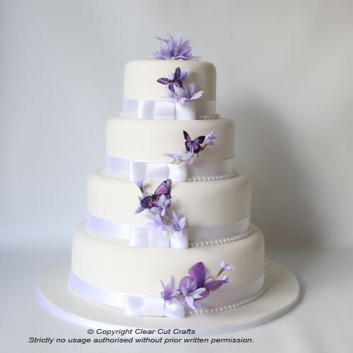6 x Special Mauve 3D Butterflies great for Weddings, Crafts