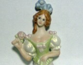 Porcelain half doll ... Marie style