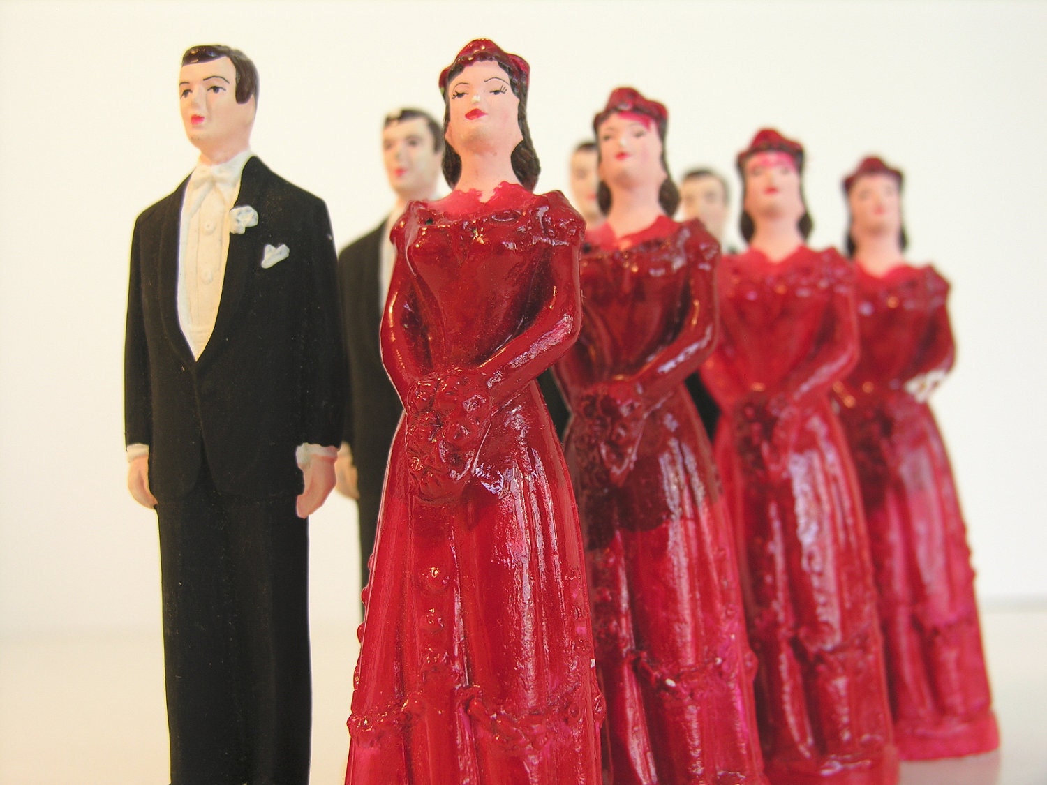 Vintage Cake Toppers Valentine's Day Wedding Attendants
