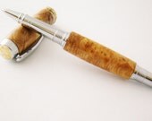 Handcrafted Maple Burl Triton Rollerball Wooden Ink Pen Free Shipping