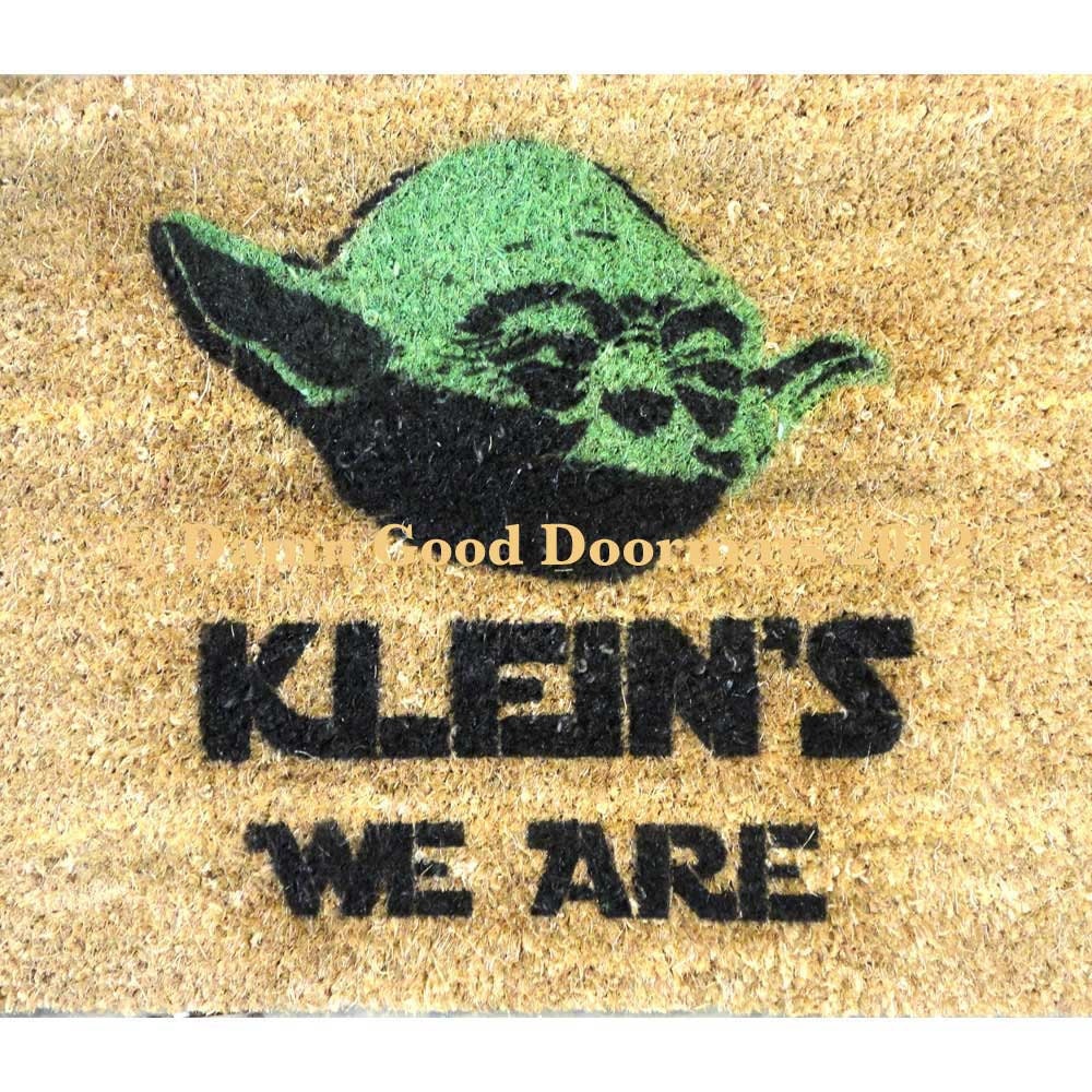 PERSONALIZED Star Wars Yoda doormat  welcome mat