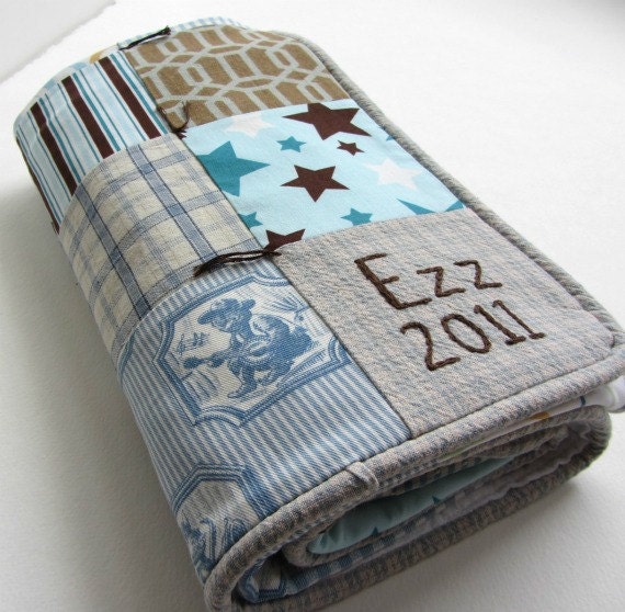 Baby Quilt with Custom Hand Embroidery by Dolce Dreams