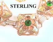 Sterling Exquisite Floral Vintage Bracelet