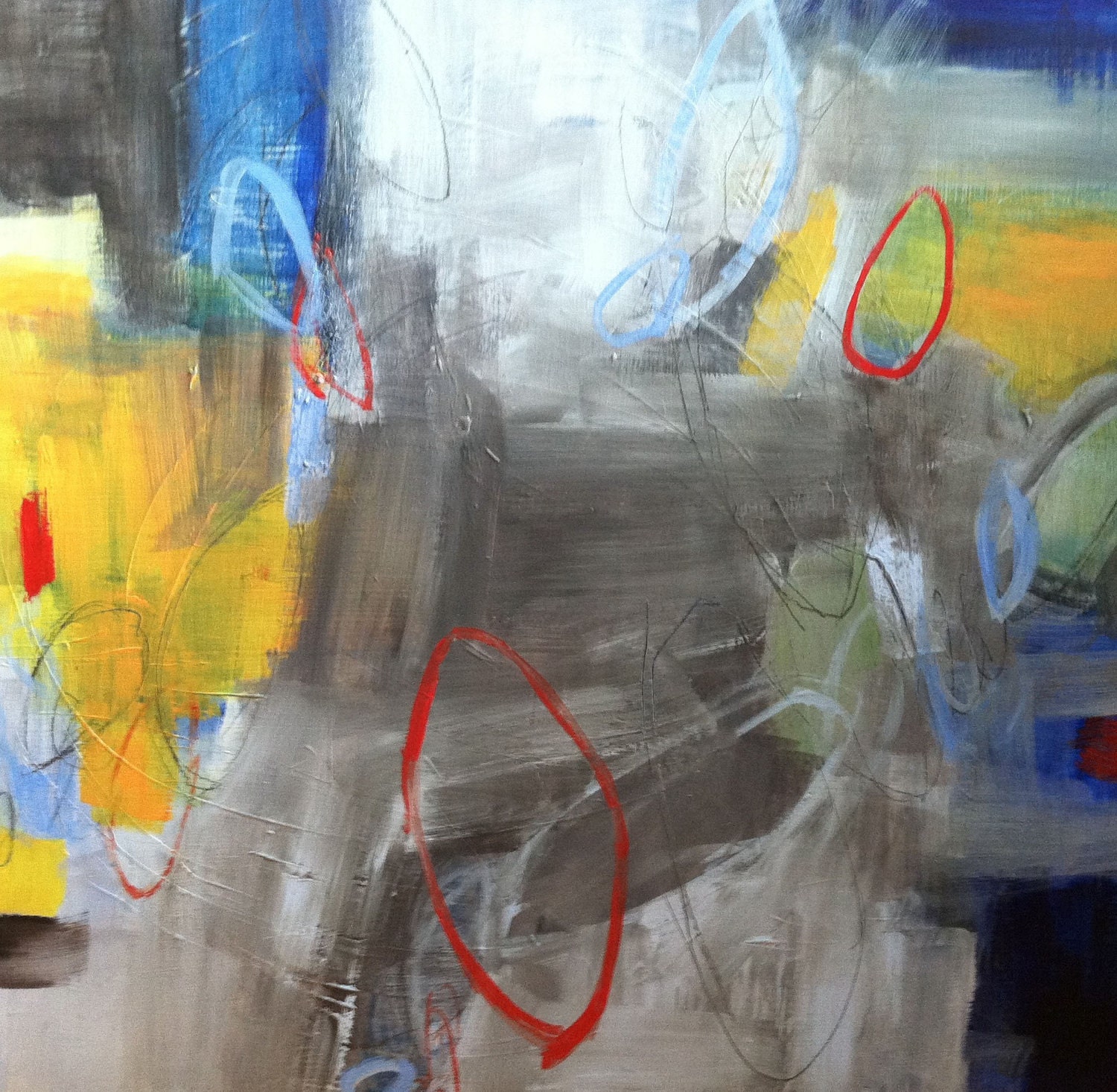 Higgs boson Abstract Acrylic on Panel-Original Painting- Science and Art