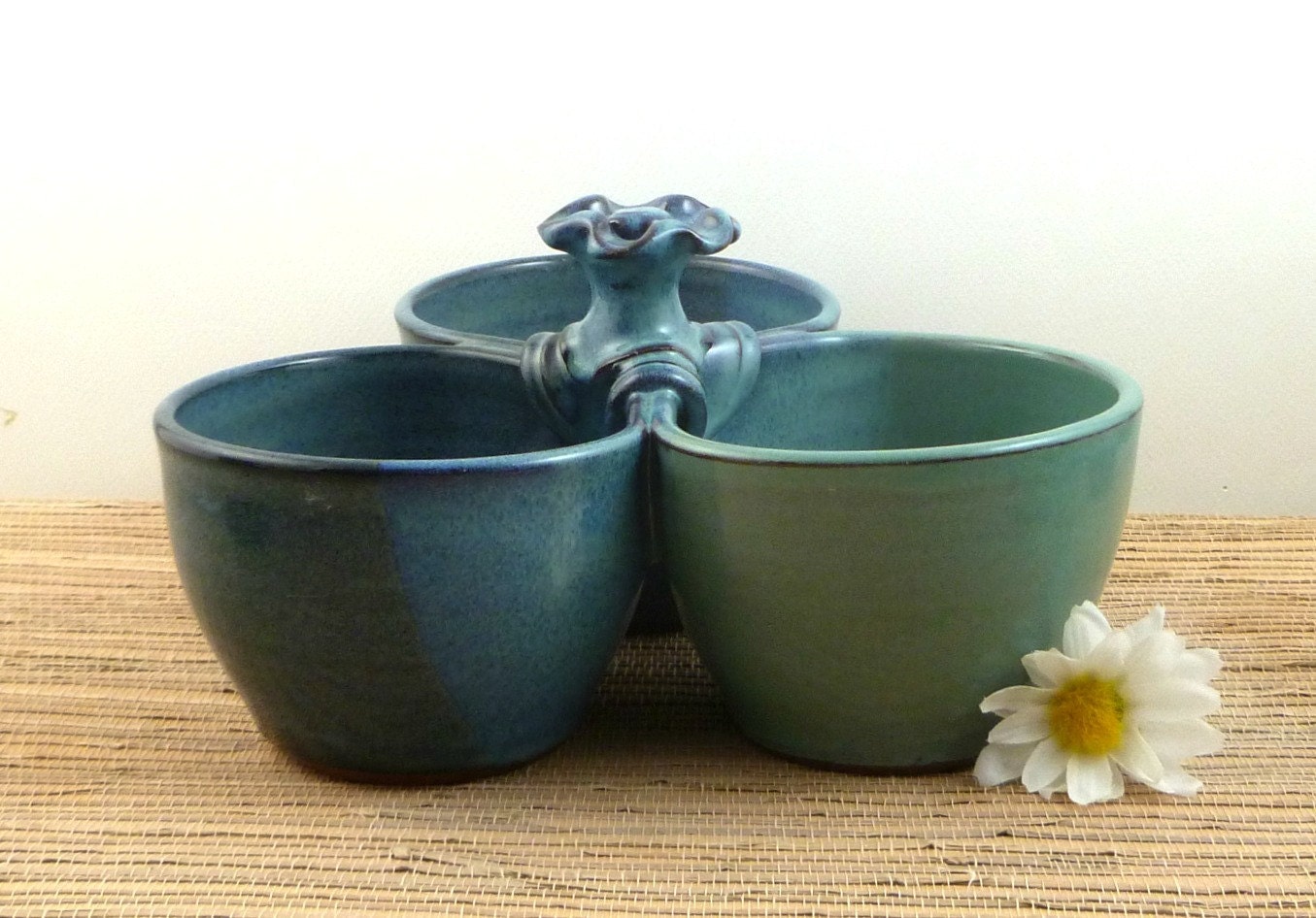 3 part condiment bowl set