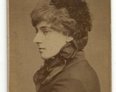 Beautiful Woman cdv hat costume