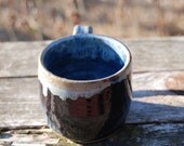 A comfy blue mug..
