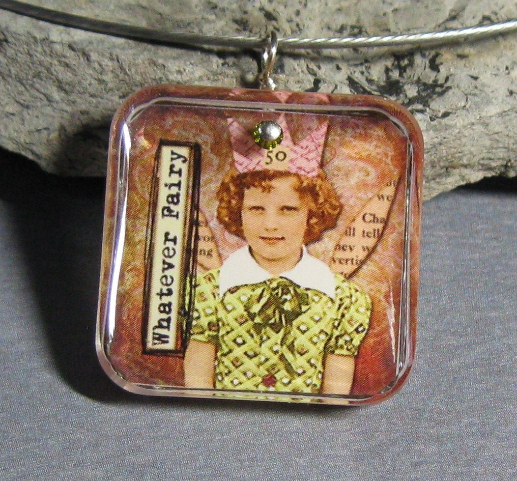 Whatever Fairy Princess Tiara sterling silver swarovski pendant necklace Hippie Chic Boutique