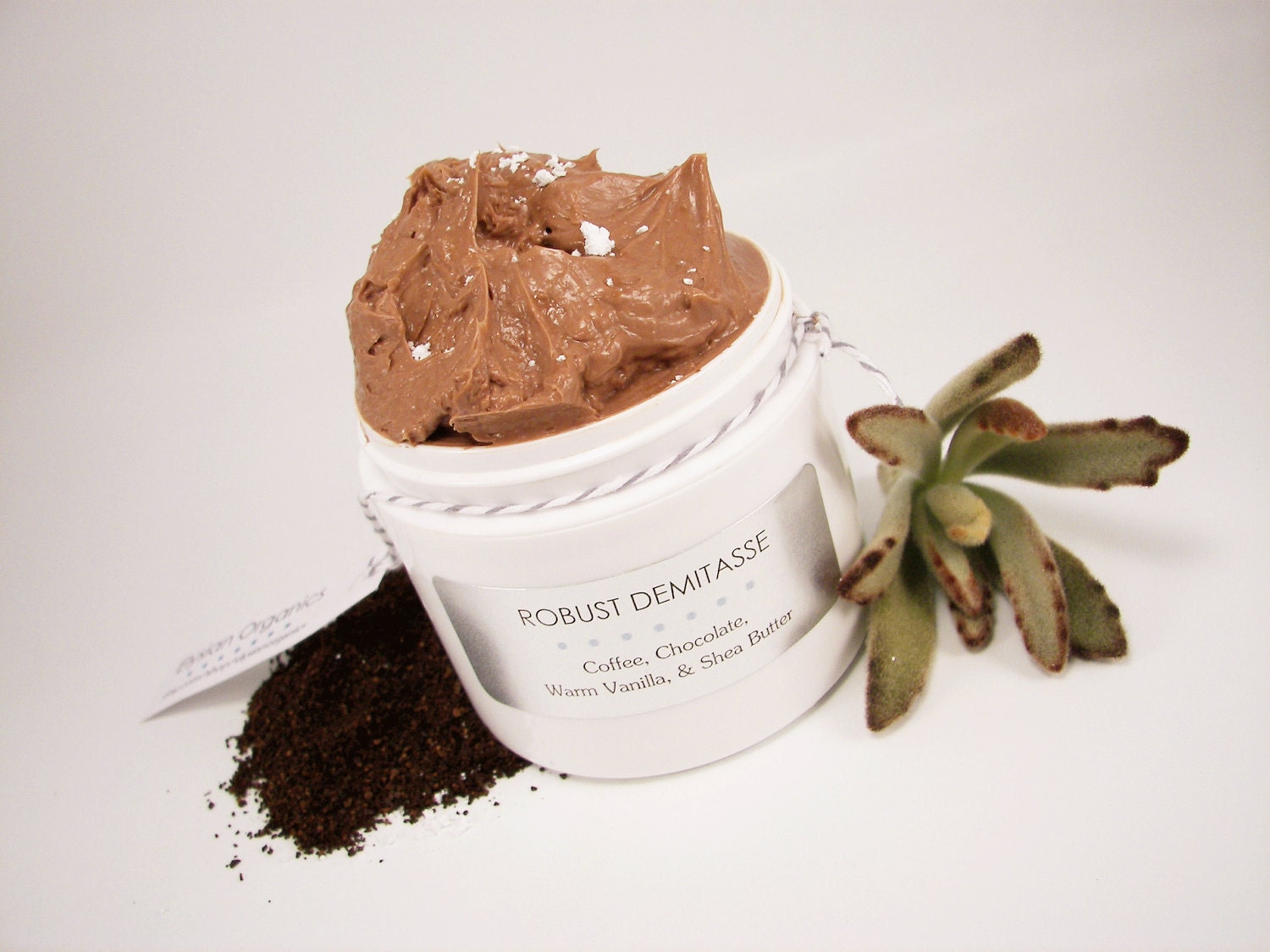 Coffee, Chocolate, & French Vanilla / Cellulite Fighter / Organic Body Butter - Vegan / 4 oz / ROBUST DEMITASSE - Creamy Rich Shea Butter