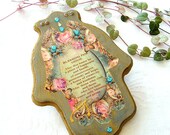 Hamsa - Bless your home . Decorate protected item with pink roses and more  elements. Made by Mintook