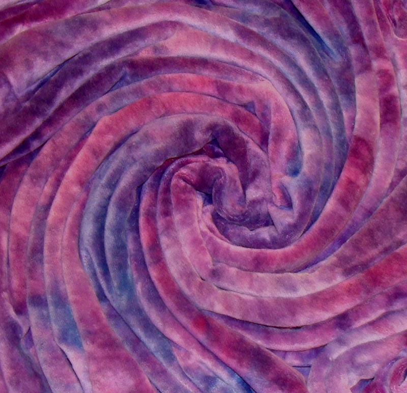 Amythyst Purple Hand-dyed Organic Bamboo Cotton Velour Infant Blanket