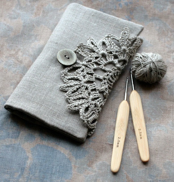 Linen Crochet Hook Case - Holder - Organizer