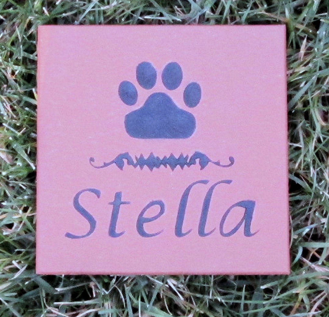 Dog or Cat Memorials with Paw Print