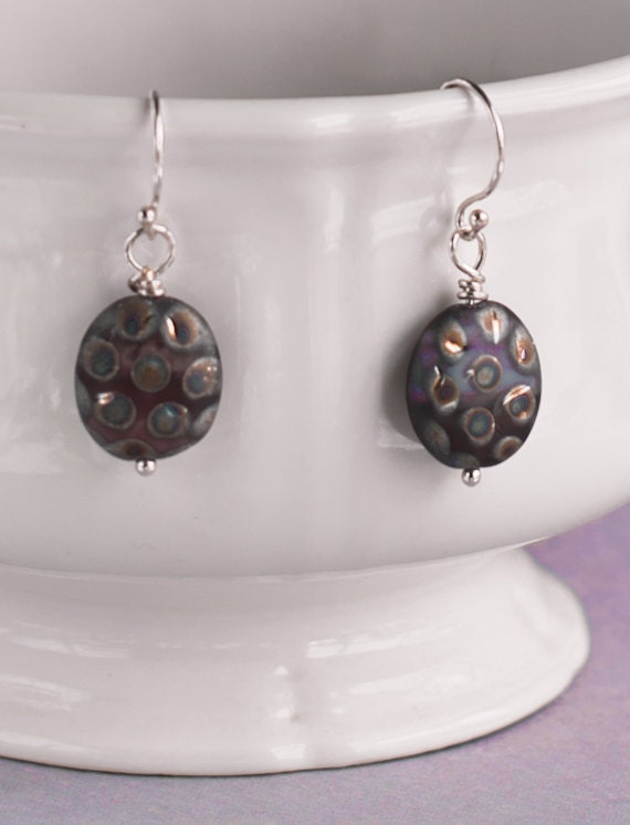Peacock Earrings,Sterling Silver Earrings, Free Gift Wrap