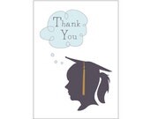 Graduation Silhouette Thank You Card