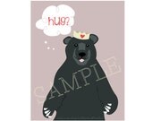 Valentines:  Bear Hug Printable School Valentines