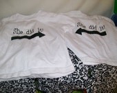 Twin, Sibling, She Did it, He did it Shirt and Pants set