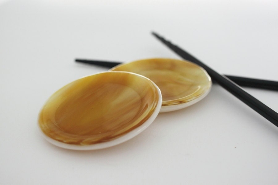 Fused Glass Bowls 2 - Amber Dreamies