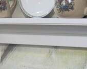 White 22" wooden shelf for knik knack, plates and pictures original design USA