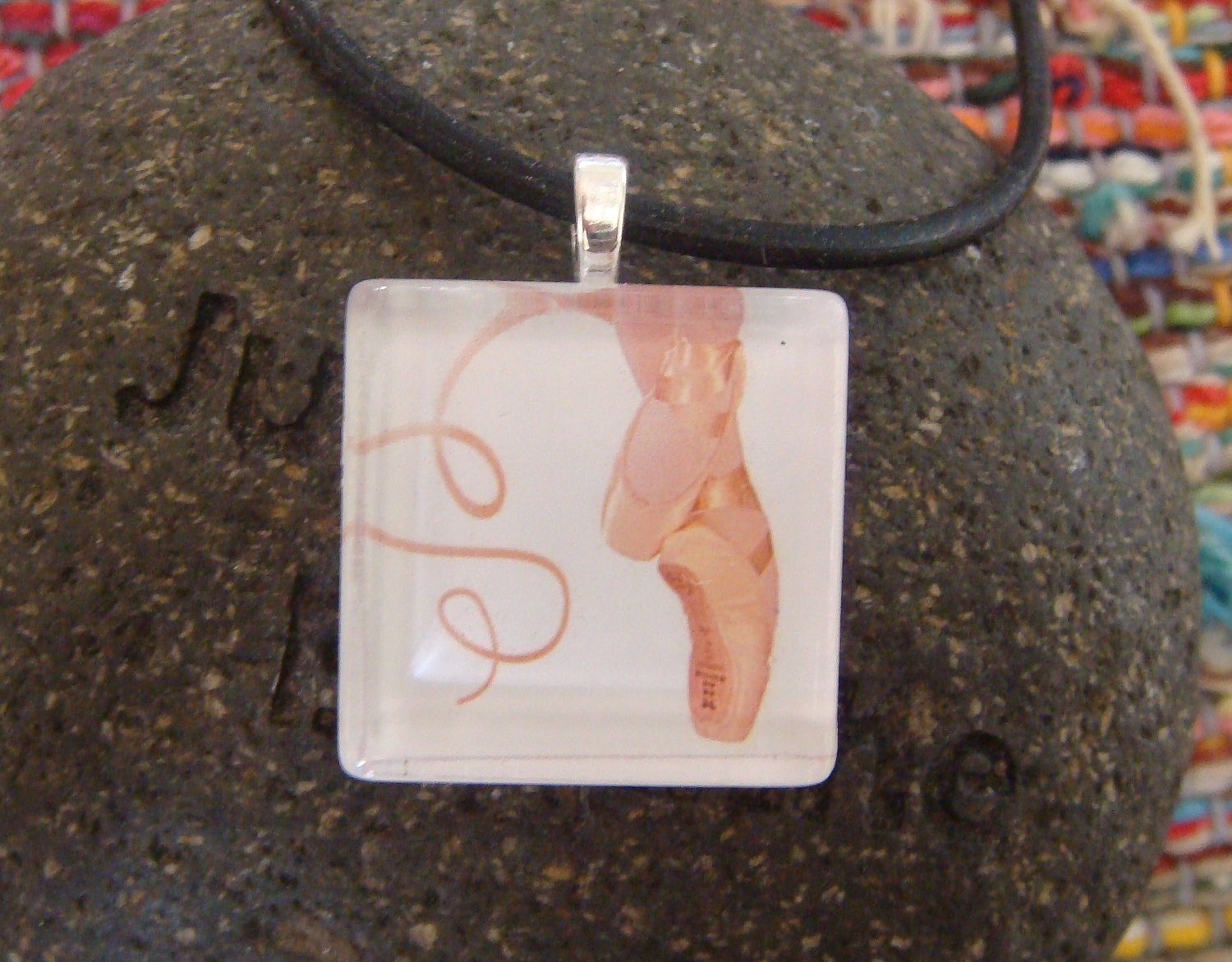 Balllet Slipper - Glass Tile Pendant